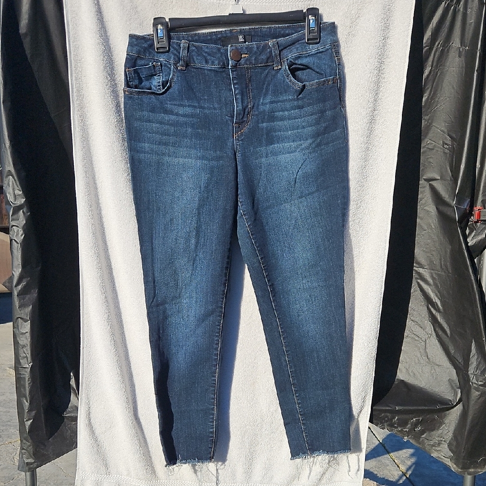 1822 Denim Women's Skinny Jeans in Dark Blue Wash Ankle Cut Size 12p